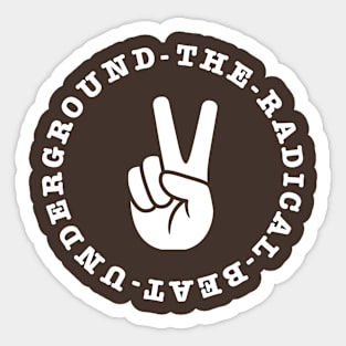 THE RADICAL BEAT UNDERGROUND White Logo Sticker